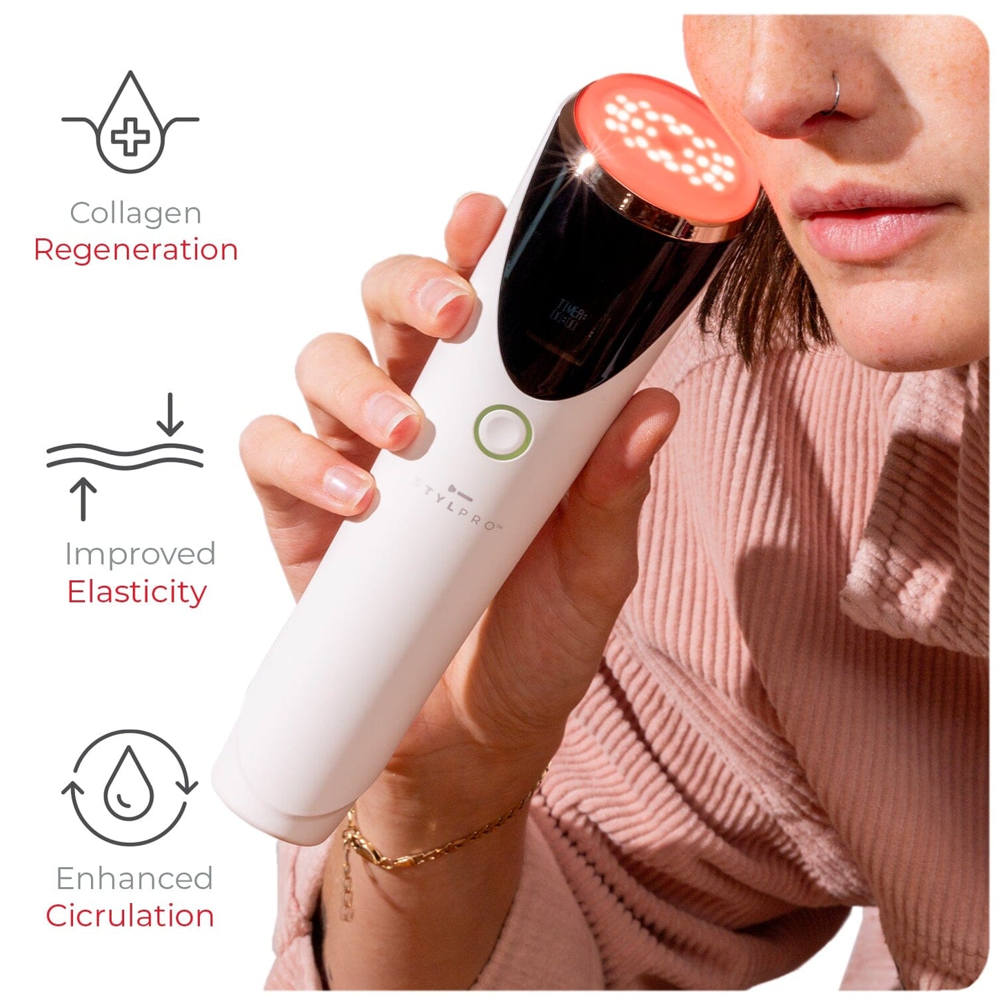 STYLPRO Pure Red LED Light Therapy Facial Device