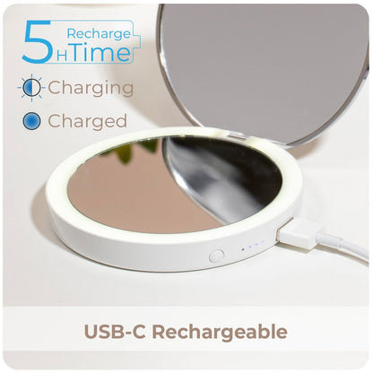 STYLPRO Flip 'n' Charge Power Bank LED Mirror