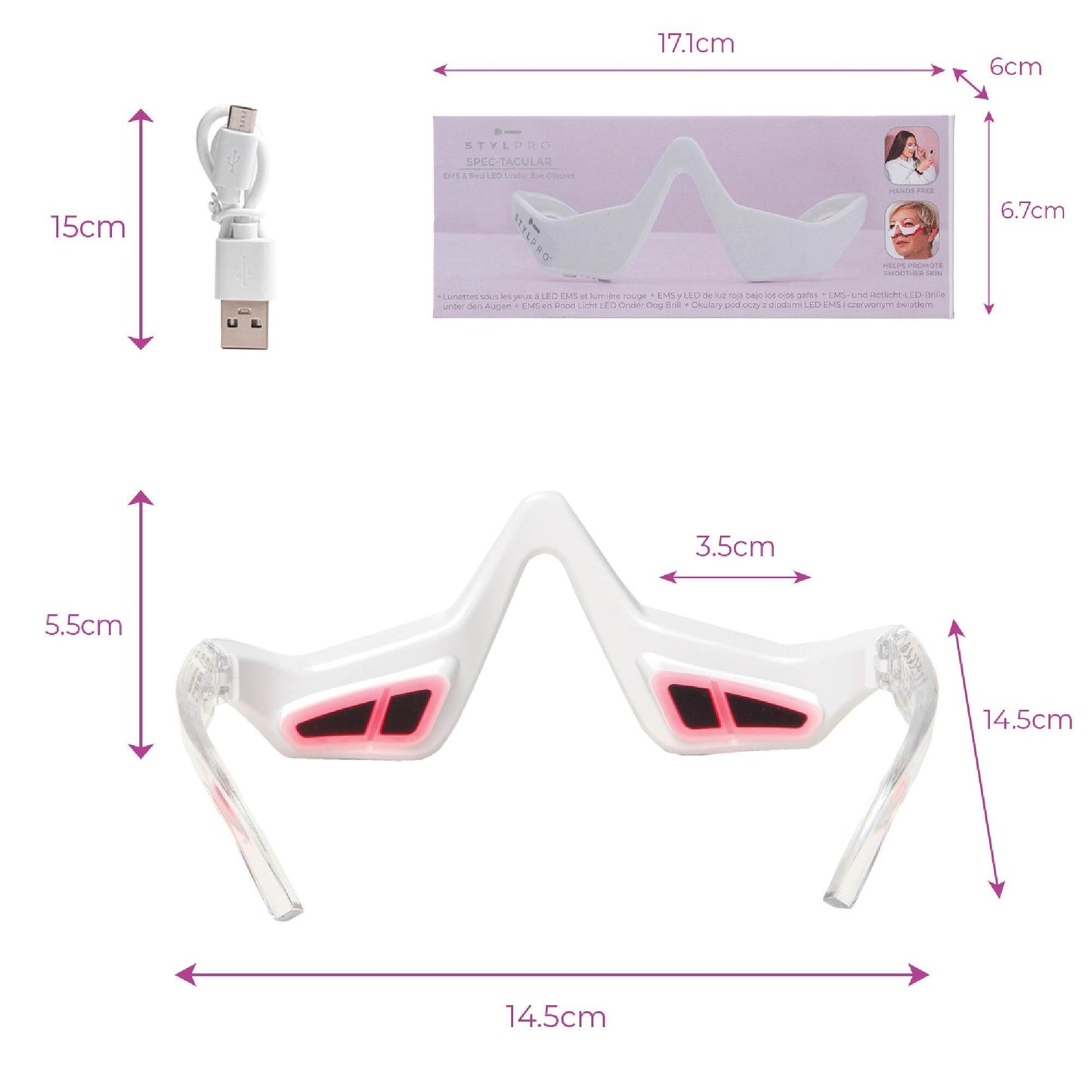 STYLPRO Spectacular EMS & RED Led Under Eye Glasses
